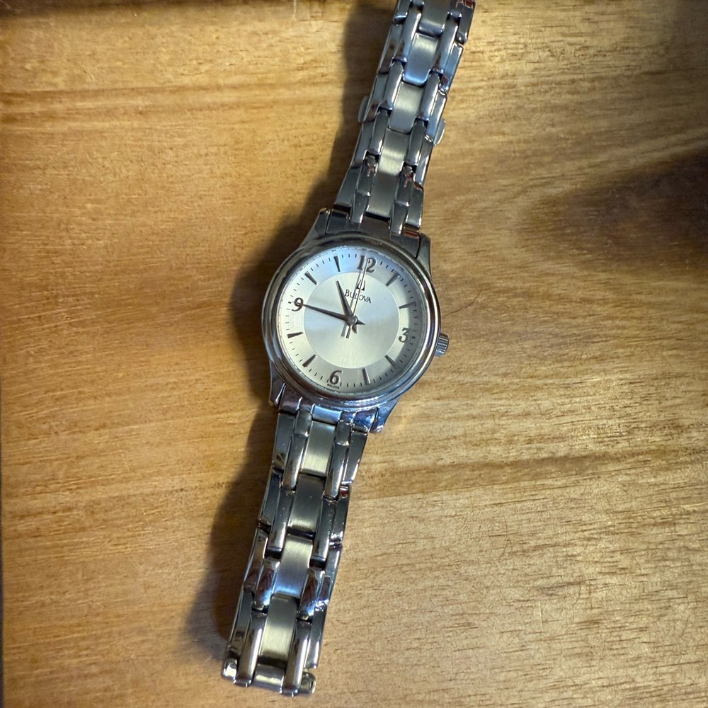 Bulova Men’s Silver Analog Watch